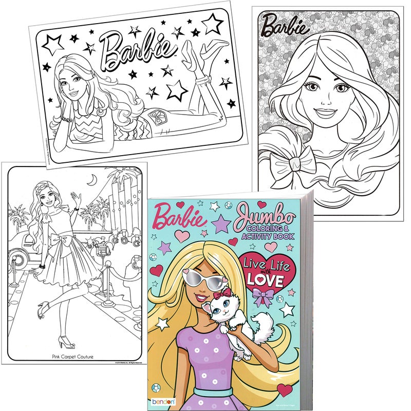 Lazy Days Barbie Live Life with Love Coloring and Activity Book - 96 Pages - Image 2